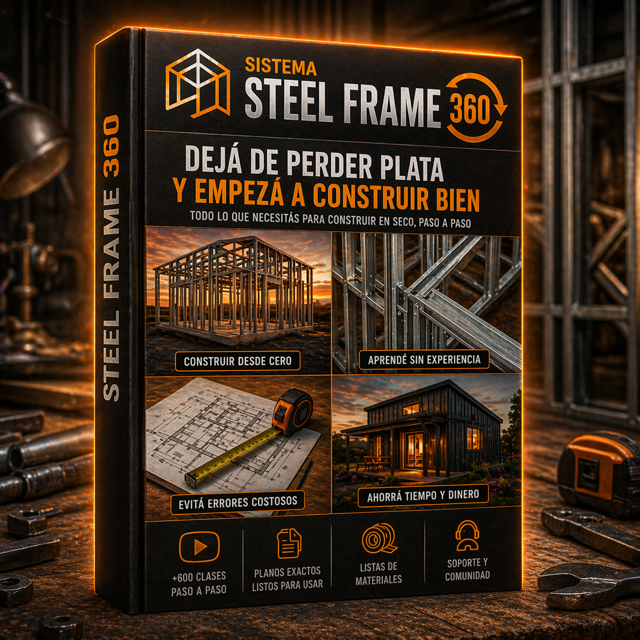 SISTEMA STEEL FRAME 360° + [50 PLANOS] + [7 BONOS DE REGALO 🎁]
